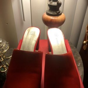 Ann Klein Suede Mule Sandals